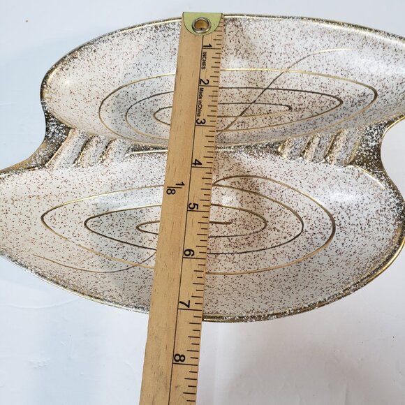 Vintage MCM Gold Ceramic Atomic Starburst Ashtray Tobacciana Decor Hollywood - Picture 7 of 7